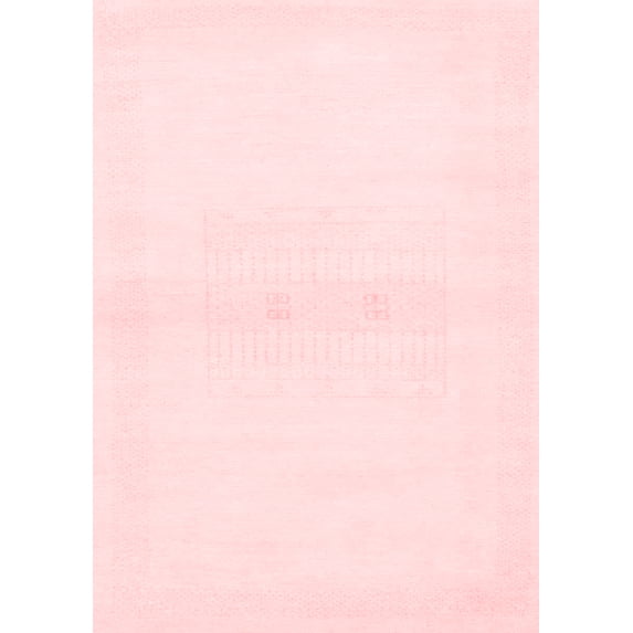 Ahgly Company Indoor Rectangle Solid Red Modern Area Rugs, 7' x 10'
