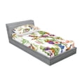thumbnail image 2 of Ambesonne Floral Fitted Sheet & Pillow Sham Set, Exotic Spring Flowers, Twin, Multicolor, 2 of 2