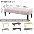 thumbnail image 6 of CHAQLIN Washable Bench Slipcover for Living Room Bedroom, Polyester Spandex Elastic Dining Bench Covers with High Stretch, 6 of 6