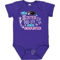 thumbnail image 3 of Inktastic My Sister Graduated with Cap and Arrows Girls Baby Bodysuit, 3 of 5