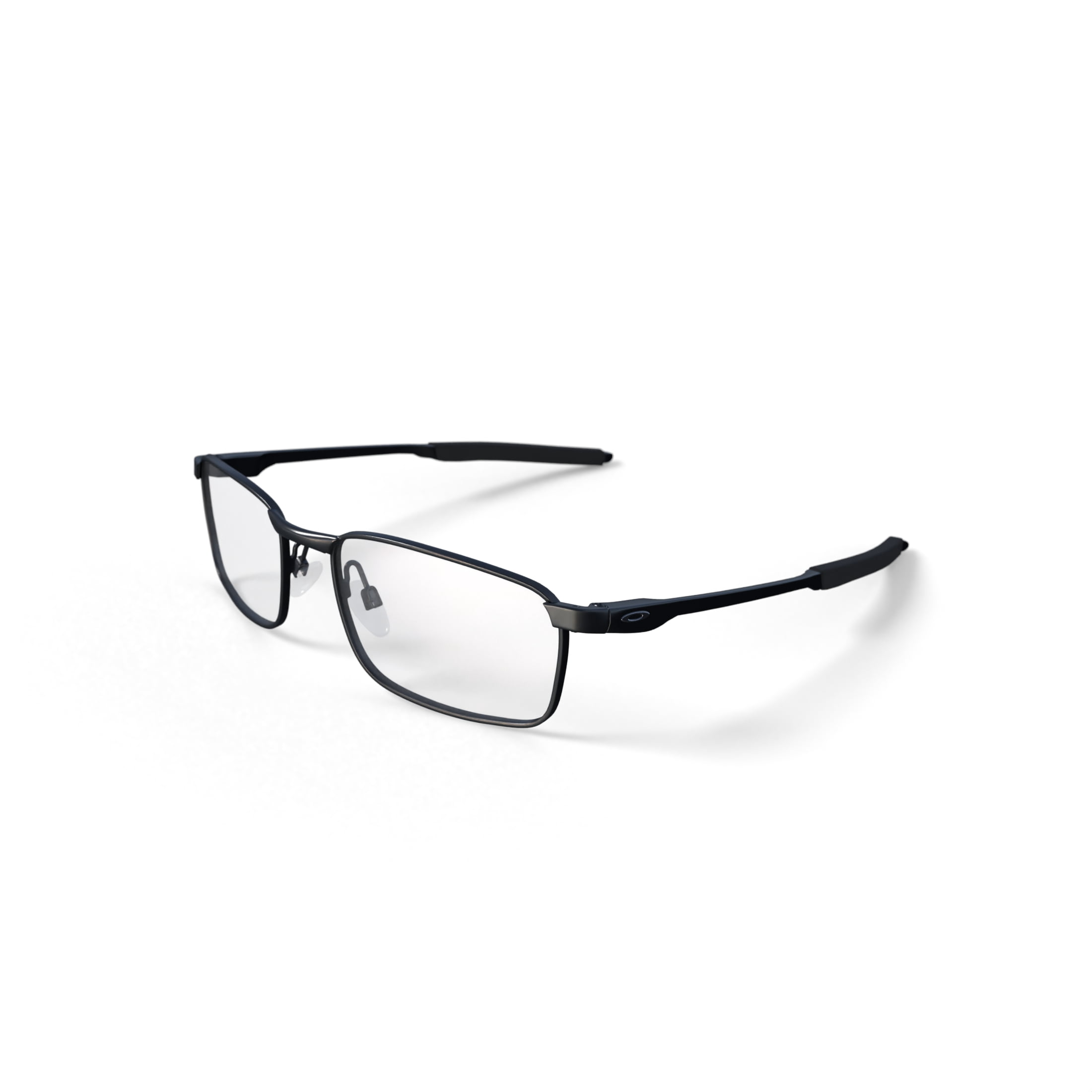 Oakley Fuller Optical Glasses, Rectangular Eyeglasses with Demo Lenses, Size 57, Satin Black