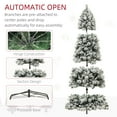 thumbnail image 5 of HOMCOM 9 ft Prelit Flocked Artificial Christmas Tree w/ 750 Clear Lights, 5 of 9
