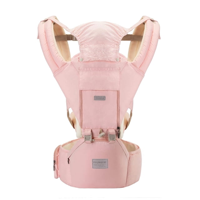 Portabebés YIYUNBEBE Asiento ergonómico 6 en 1 para cadera, color rosa