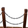 thumbnail image 4 of Fehomix 5 FT Wooden Garden Bridge, Arc Footbridge with Chain Railings & Reinforced Structure, 400 lbs Capacity, Weather-Resistant Stained Fir Wood for Backyard, Pond, Creek, Easy Assembly (Brown), 4 of 6