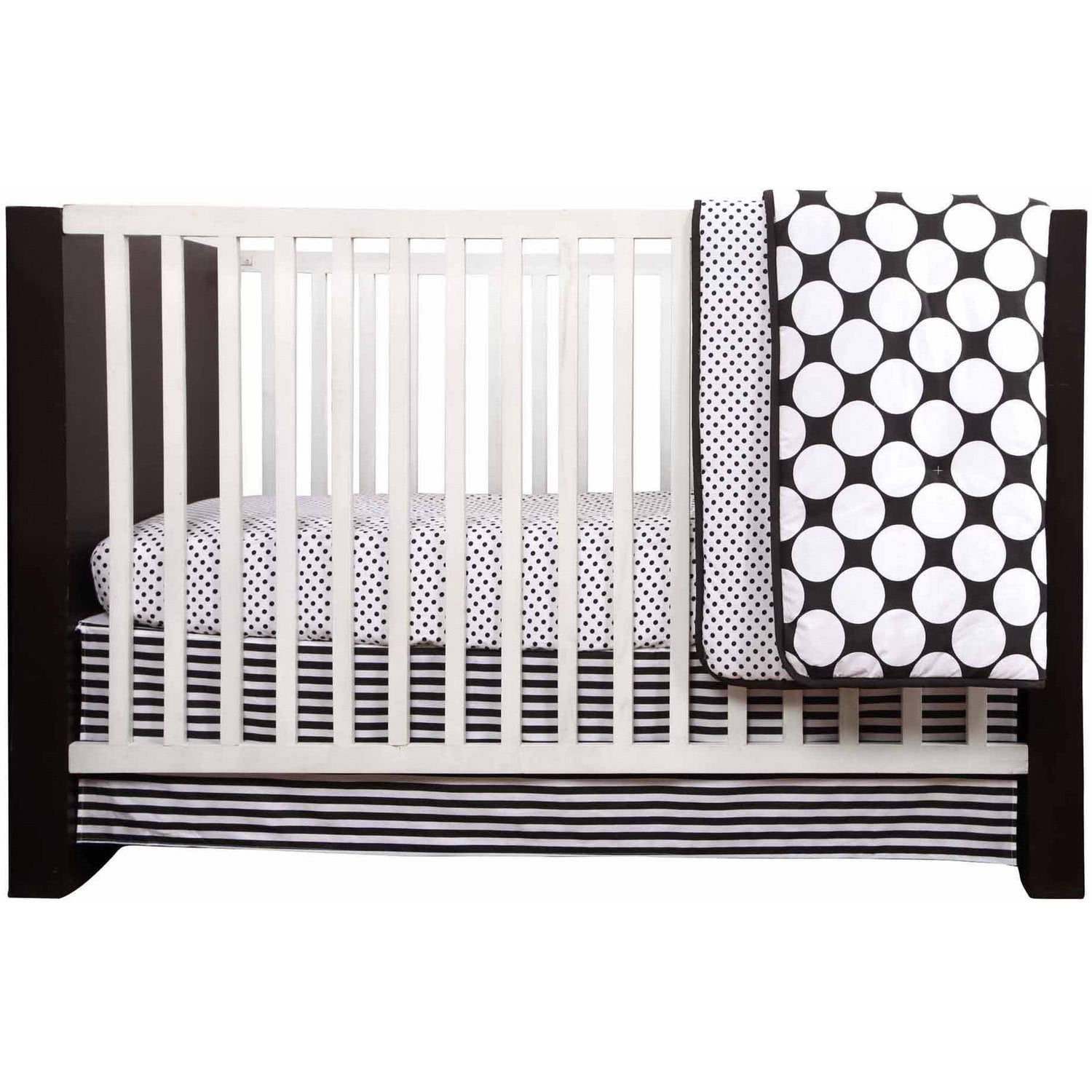 Black and white clearance striped crib sheet