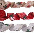 thumbnail image 1 of 3 Rollos De Cinta Navideña Cintas De Borde Con Alambre De Navidad Cinta Con Alambre De Feliz Árbol De Navidad Y Camión Cinta De Envoltura Para Manualidades De Envoltura De Coronas De Bricolaje, 1 of 5