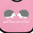 thumbnail image 4 of Inktastic Twin Hedgehogs Baby Gift Boys or Girls Baby Bib, 4 of 4