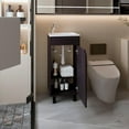 thumbnail image 4 of FM FURNITURE Quartzsite Bathroom Vanity with Integrated Sink and Faucet Wengue, 4 of 7