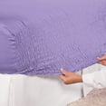 thumbnail image 3 of Collections Etc Bed Tite Soft Microfiber Sheet Set - Includes Flat Sheet, Fitted Sheet, and 2 Pillow Cases, Lilac, Full, 3 of 8