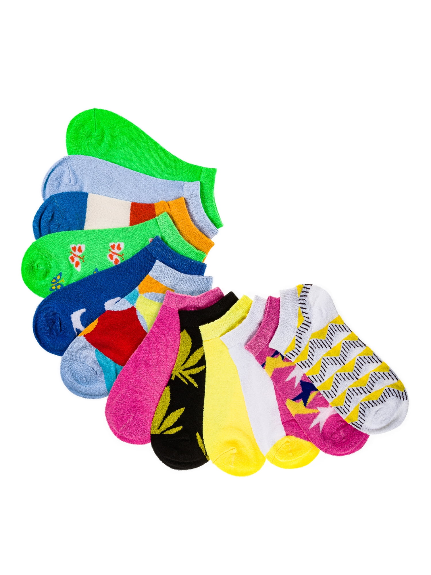 Gallery Seven Female Multicolor Fashion Ankle Socks - 12 Pack
