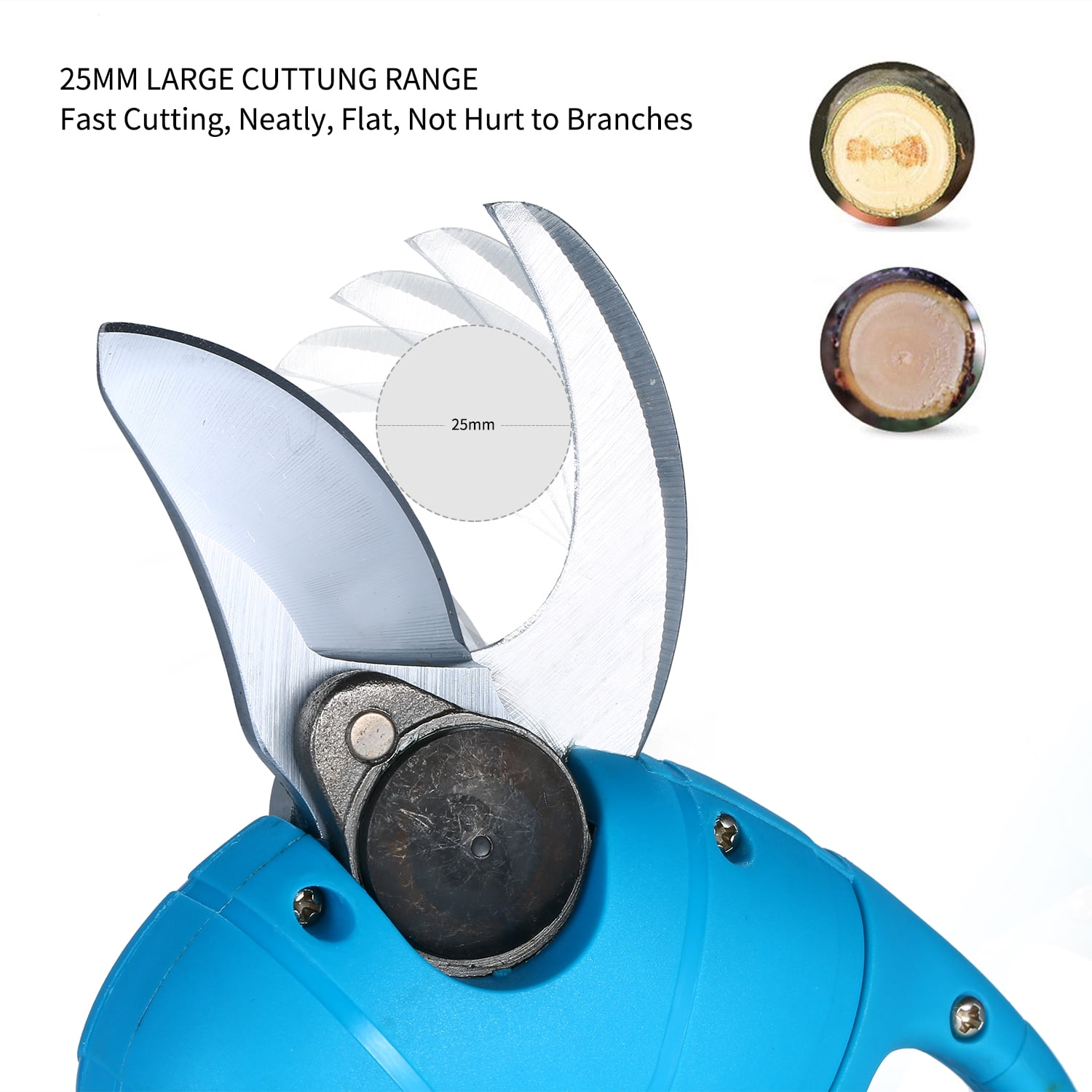 Kecheer Cordless Pruning Shears Electric Scissor with 2pcs 2Ah Rechargeable Battery Garden Pruners with Maintenance Tools 1in// 25mm Cutting Dia