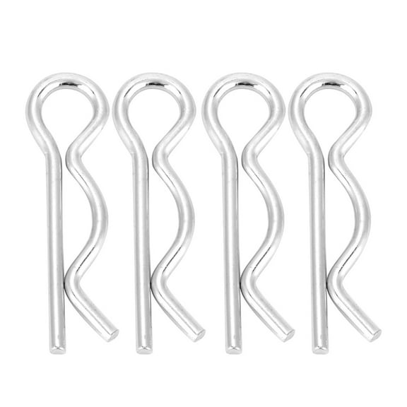 Tebru R Cotter, R Cotter Pin Retaining Pin Fastening Clip Bright Zinc Plated 4 Sizes 1.6/1.8/2/2.5mm, R Clip