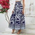 thumbnail image 2 of SWSMCLT Women's Long Skirt Printed Hippie Ankle Length Boho Skirts Gypsy Elastic Waist Summer Stretchy Holiday High Waisted Style Medium, 2 of 5