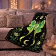 thumbnail image 6 of Mystical Moth Moon Phase Gothic Art Festive Celestial, Festive Celestial Art Scene, Warm Flannel Blanket for Sunroom and Reading Nook, Garden Lovers Housewarming Gift, Festive Home Decor, 6 of 9
