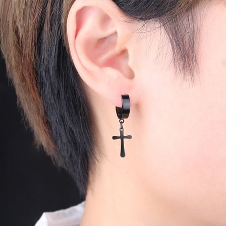PBPBOX 6Pcs Cute Minimalism Earrings Cross Earrings Alloy Ear Clips for Dance Performances