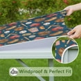 thumbnail image 6 of Blue Baseball Stadium Pattern Square Fitted Tablecloth with Elastic Edge,Square Table Cover,Washable Elastic Table Cover for Home Kitchen Party Decor 36"x36", 6 of 6