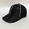 thumbnail image 6 of Jiaroswwei Baseball Hat Contrast Color Long Brim Fasten Tape Adjustable Ponytail Hole Sunscreen Washable Sport Training Referee Hat Headwear, 6 of 7