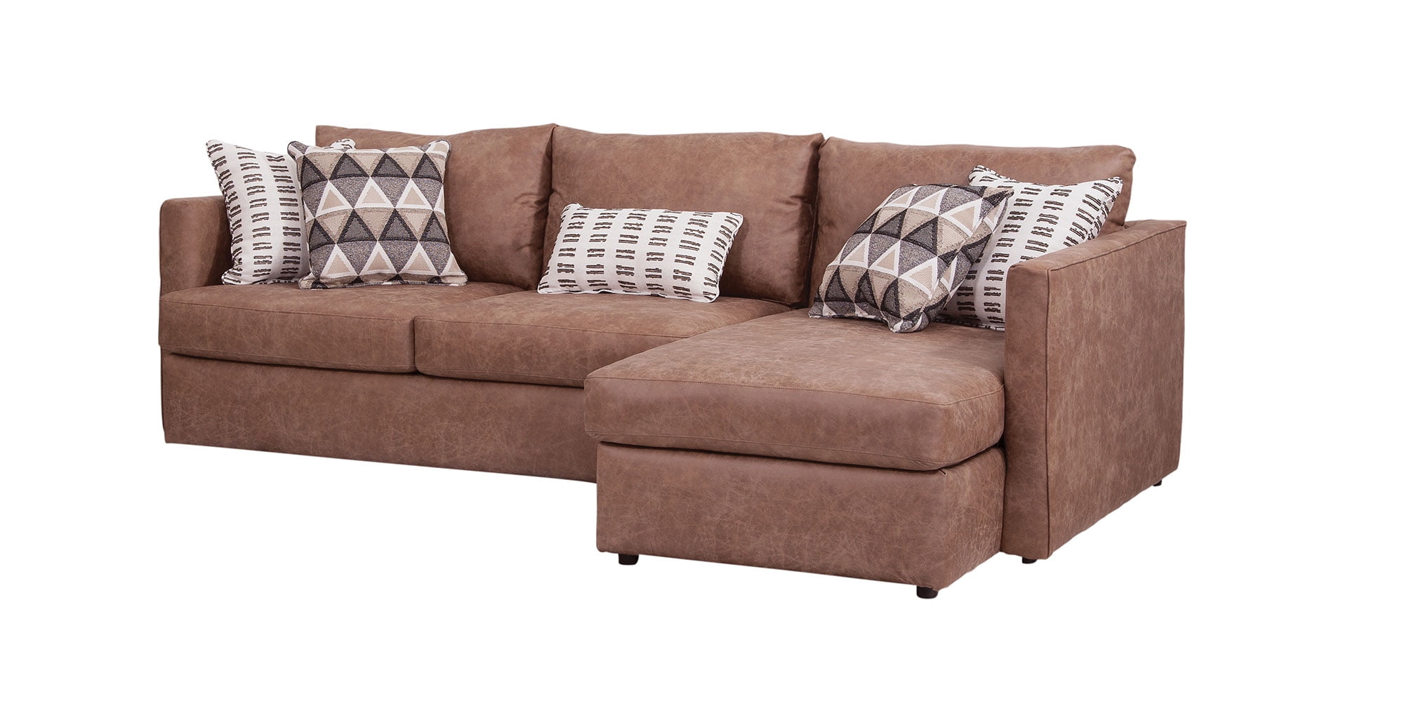 American Furniture Classics Urban Loft Sectional Sofa with Five Pillows