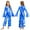 Royal Blue, variant on iiniim Kids Girls Long Flare Sleeve Retro Disco Jumpsuits Movie Star Singer Rave Party Bodysuits Hot Pink 10