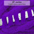 thumbnail image 5 of Minzimin 1Pack Chenille Chunky Yarn Super Bulky Soft Thick Fluffy Jumbo Giant Washable Polyester Big Yarn DIY for Arm Knit Blanket Cushion Bed Sofa Home Decor,0.55LB, 5 of 6