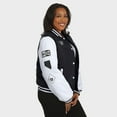 thumbnail image 5 of Women's WEAR by Erin Andrews Black Las Vegas Raiders Varsity Full-Snap Puffer Jacket, 5 of 6