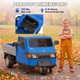 thumbnail image 4 of Wisairt 12V Kids Ride on Toys, Powered 3-Wheel Ride on Cars for Toddlers, Licensed PIAGGIO Electric Car with Remote Control, Wireless Audio, Music, LED Lights, 3 Speeds, Blue, 4 of 11