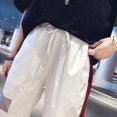 thumbnail image 2 of Qarigey Pantalones de chándal casuales para mujer Jogger Dance Pantalones de hip hop casuales para mujer Pantalones deportivos holgados Prendas para la parte inferior del cuerpo blanco L, 2 of 6