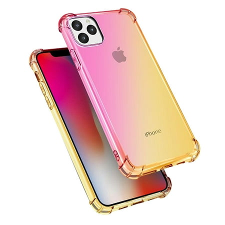 Gradient Colors Transparent Tpu Shockproof Phone Case For Apple Iphone 11 Pro Max 6 5 Pink Gold Walmart Canada