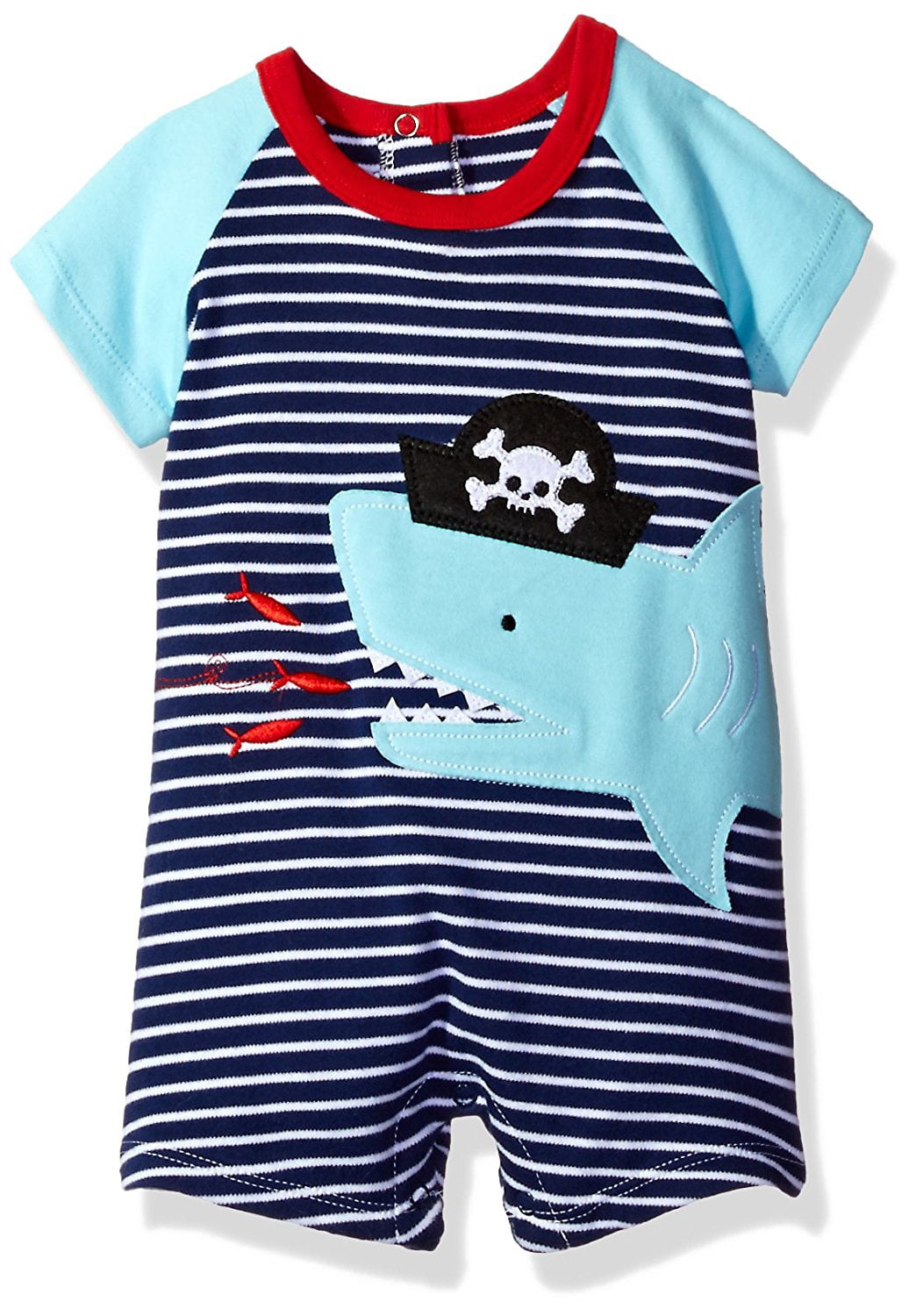 Mud Pie Shark Tank Pirate Hat T-Shirt  Small 12-18 Months 