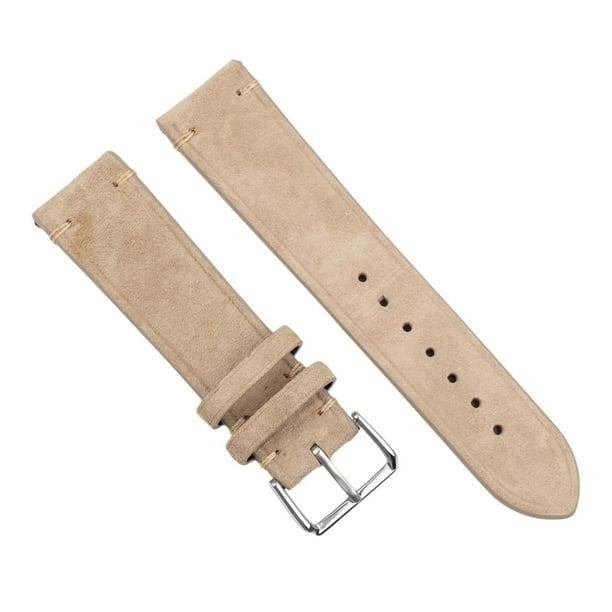 Correa de muñeca de repuesto de cuero genuino suave para hombres y mujeres 18mm