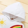 thumbnail image 5 of 4T Baby Girl Clothes Baby Girl 2PCS Outfits Long Sleeve Hooded Tops Jeans Pants Set 3-4T Baby Girl Fall Clothes White, 5 of 9