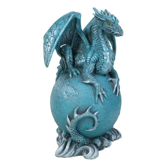 Celestial Solar Galaxy Planet Uranus Terrestrial Guardian Blue Dragon Figurine