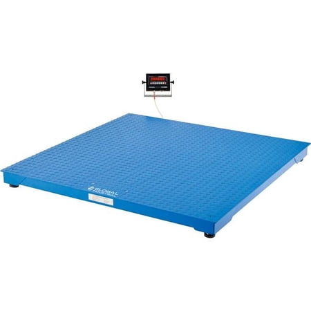 Global Industrial 412556 NTEP Pallet Scale with LED Indicator - Blue - 5 x 5 ft. - 5000 x 1 lbs