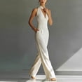 thumbnail image 5 of Xdegoge Halter Neck Jumpsuit for Women Backless V Neck Wide Leg Outfits High Waisted Dressy Long Pants Jumpsuits for Party Evening Wedding Guest Clubwear Fashion, 5 of 6