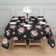 thumbnail image 3 of Pioneer Flower Floral Print Pattern Square Tablecloth, Waterproof Wipeable Spillproof Washable Table Cover for Home Kitchen Party Decor, 42"x42", 3 of 6