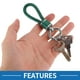 thumbnail image 4 of Llavero de Bargains Únicos, llavero universal con anillo para llaveros para mujeres, cuero sintético verde oscuro tono plateado, 4 of 6