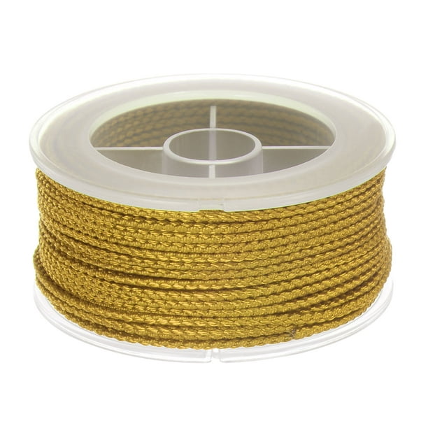 Unique Bargains Nylon Thread Twine Beading Cord 1.6mm Extra-Strong Braided Nylon Crafting String 16m/52 Feet, Goldenrod Other 1.6mm