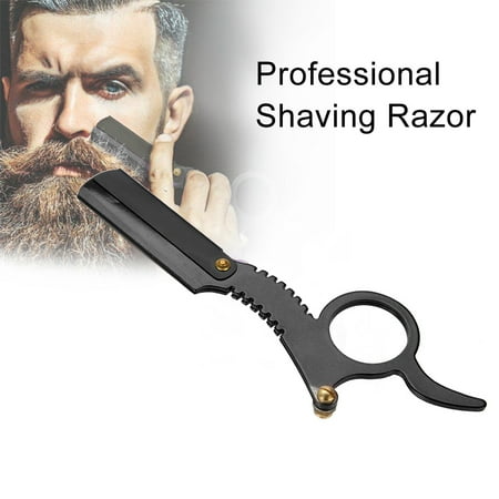 Ejoyous Stainless Steel Men Razor Thumb Shape Manual Straight