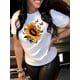 thumbnail image 1 of Butterfly Bliss, Women's Sunflower & Butterfly Graphic Tee - Casual Crew Neck Short Sleeve Top, Perfect for Spring & Summer Tee Tee For Adult, Men, Women, Teen, Teenager, Adolescent, Youth, 1 of 2