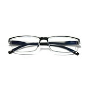 YIYOUZQT 4 Pack Spring Hinge Reading Glasses Blue Light Blocking Computer Readers for Women Men Rectangular Eyewear Lightweight Magnification Presbyopia Eyeglasses