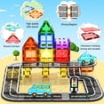 thumbnail image 2 of MANGOBOB Magnetic Tiles Road Set, Creative Magnet Building Blocks, STEM Educational Toys, 2 of 7