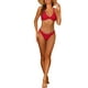 thumbnail image 2 of Conjuntos de bikini de 2 piezas para mujer, con nudo cruzado y tirantes ajustables, traje de baño de color rojo grande, 2 of 5