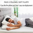 thumbnail image 3 of Ultra Thin Flat Soft Bed Pillows Standard Size Set of 2 for Sleeping 20"x26", Hypoallergenic, Skin Friendly, Machine Washable Pillows, 3 of 6