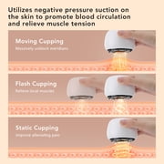 4-in-1 Smart Dynamic Cupping Set – 9-Level Electric Cupping Kit for Back, Neck, Legs & Muscle Relaxation – Portable Rechargeable Massager (White)