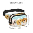thumbnail image 4 of Fotbe Cute Dog In Bathtub1 Cangurera Cuadrada con Estampado de Doble Capa, Bolsa de Cintura Ajustable Mini para Hombres y Mujeres, 4 of 9