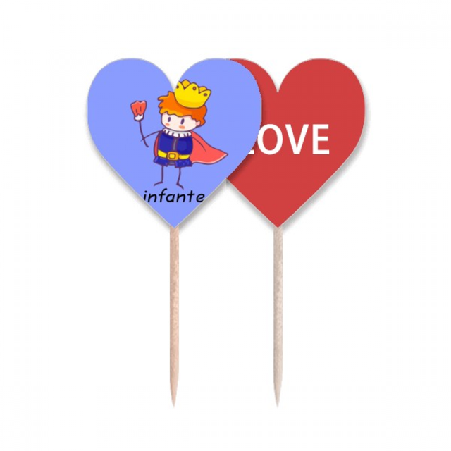 Infante Proposal Scribble Ingenuity Toothpick Flag LOVE Heart Lable Cupcake Pick