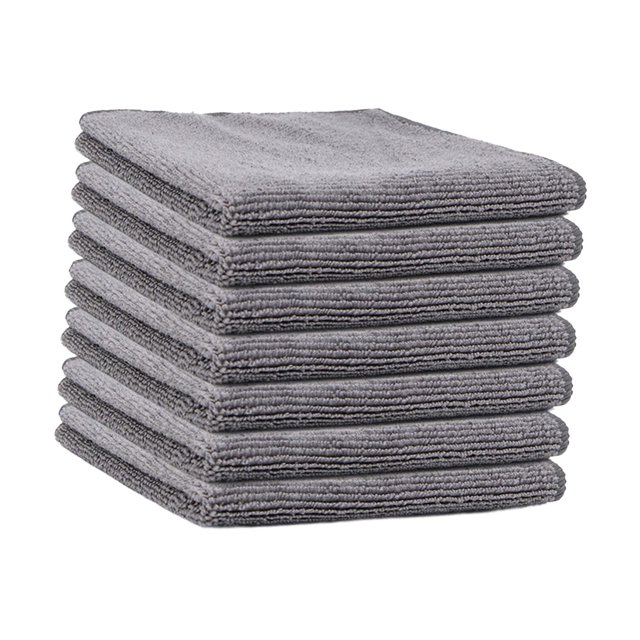 simhoa 7 Pieces Microfiber Cleaning Cloth Dishtowels Fast Drying Dishcloth Cleaning Rag Gray