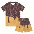 thumbnail image 4 of XAOFW Back To School Outfits For Boys Short Sleeve Ice Cream Printed Tops Shorts Toddler Kids Summer Cute Clothing Sets 13-14 Years, 4 of 5