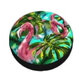 thumbnail image 2 of Waterproof Spare Wheel Cover, Retro Flamingo Pattern Adjustable Wheel Cover For Jeep Trailer RV SUV Car, 14 inch, 2 of 8