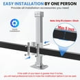 thumbnail image 3 of 8000 lbs Heavy Duty Trailer Jack, 28.8" Lift, 20-24V Cordless Drill Compatible, for RV, Boat, Yacht & Utility Trailers, with Manual Crank Handle & Weatherproof Cover, Sliver, 3 of 8
